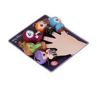 Bewinner Burattini da Dito Colorati a Tema Natalizio Personaggi Fiabeschi Interattivi per Decorazioni Natalizie di Halloween Vinile 5 Pezzi