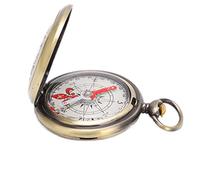 Bewinner Bussola in Ottone per Escursionismo, Navigazione 360 Gradi, | Custodia impermeabile resistente agli urti, finitura classica in ottone, con cordino per campeggio all\'aperto