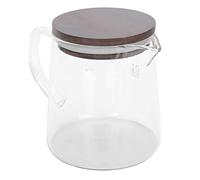 Bewinner Caffettiera in Vetro Borosilicato Resistente Al Calore con Coperchio, Caraffa Termica da 500 Ml per Bevande Calde e Fredde - Manico a Doppia Parete Antiscottatura per tè, Latte, Succhi
