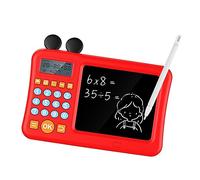 Bewinner Calcolatrice Digitale con Blocco Note per Bambini, Macchina Multifunzione per L'apprendimento della Matematica per L'istruzione Completa, Promemoria Vocale (rosso)