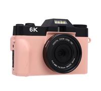 Bewinner Camera Digitale da 6K per Fotografia, Fotocamera Vlogging da 75 MP Vintage con Wifi, Videocamere AutoFocus a Schermo a Flip da 3 Pollici 180 con Zoom 16x per Viaggi YouTube (PINK)