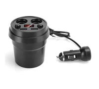 Bewinner Caricabatteria da Auto Doppio USB Cup con Cavo, Accendisigari Multifunzione da 120 W 3.1 A Ricarica Rapida per Telefono