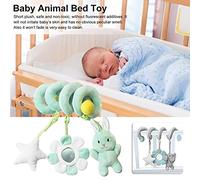 Bewinner Carrozzina per Bambini, Culla, attività, Giocattoli di Peluche a Spirale, Divertente sensibilità alla Percezione del Colore, Decorazione Dell'orso Elefante (Green)