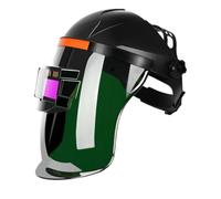 Bewinner Casco per Saldatura Oscurante Automatico, Facciale in PET Montata Sulla Testa con Lenti True Color e 10 Fogli Protettivi per Saldatura Ad MIG TIG (PET True Color con 10 fogli protettivi)