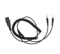 Bewinner Cavo a Disconnessione Rapida da 3,5 Mm QD a Doppio Cavo Adattatore da 3,5 Mm per Cuffie, Adattatore in PVC Flessibile da 9,8 Piedi/M per PC Computer Laptop Tablet Smartphone