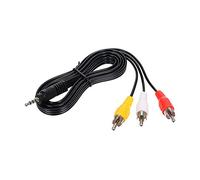 Bewinner Cavo AV da 3,5 Mm a 3, Cavo Video da 1,2 M per Trasmissione Dati PC TV STB, Connettori Placcati Oro, Rivestimento in PVC, Testa Stabile, Ampia compatibilità