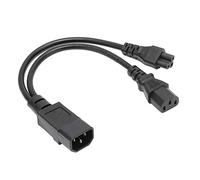 Bewinner Cavo di Alimentazione IEC320 da C14 a C13 C5, Cavo di Prolunga di Alimentazione da 1 Piedi IEC320 C14 Maschio a C13 e C5 Femmina, Cavo di Alimentazione per Computer con Splitter a Y 10A 250V