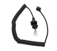 Bewinner Cavo Microfonico di Ricambio per IC-3600 HM-152 HM-154, Cavo per Microfono Portatile per Auto a Molla PU, Microfonico per Altoparlante Sostitutivo Estensibile Resistente Alla Trazione per
