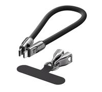 Bewinner Cavo per Cordino Telefonico da Tipo C a Tipo C |Ricarica Rapida e Trasferimento Dati da 240 W, Chip Intelligente, Nylon Intrecciato, Compatibile con più Dispositivi per (BLACK)