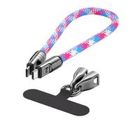 Bewinner Cavo per Cordino Telefonico da Tipo C a Tipo C |Ricarica Rapida e Trasferimento Dati da 240 W, Chip Intelligente, Nylon Intrecciato, Compatibile con più Dispositivi per (PINK)