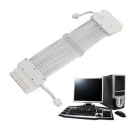 Bewinner Cavo PSU RGB, Illuminazione ARGB Professionale 18AWG 24 Pin Maschio a Femmina Cavo di Prolunga PSU a Doppio Strato da 9,6 Pollici, per Schede Madri E ATX, ATX, Micro ATX