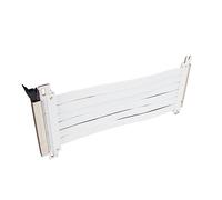 Bewinner Cavo Riser Extender PCIE 3.0 X16, Nero Bianco Bicolore, Schermato EMI, Porta PCI Express per Gioco a Montaggio Verticale Ad Alta velocità per Scheda di Estensione GPU (Bianco 17x4,5 cm)