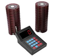 Bewinner Cercapersone Ristorante, 1*Trasmettore + 20*Recettori 1.5KM Wireless Pager System, Nessuna Coda, Rimanere a Distanza Sociale Cercapersone Senza Contatto per Ristorante/Ospedale/Bar