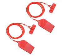 Bewinner Chiave di Sicurezza per Tapis Roulant, 2 Pezzi Rosso | Chiave magnetica universale per macchina da corsa, plastica ABS con clip magnetica, per la sostituzione del tapis roulant