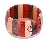 Bewinner Ciotola per Filati di Colori Misti con Design retrò - Porta Filati di bambù Portatile e Leggero per Lavorare a Maglia e all'uncinetto, Ottimo Regalo per la Famiglia e gli Amici