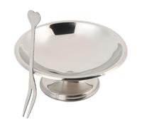 Bewinner Ciotola per Gelato in Acciaio Inossidabile, Tazza da Dessert con Forchetta, Ciotole per Insalata di Budino in Metallo, Alta Resistenza e Facile da Pulire, Materiale per Uso Alimentare,