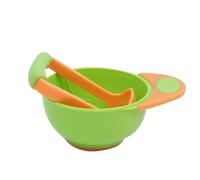 Bewinner Ciotola per Schiacciafrutta Manuale per Alimenti per Bambini con Manico Antiscottatura, Resistenza Alle Alte Temperature per Ciotola per Schiacciare Bambini, Ideale per i Genitori, (Verde