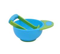 Bewinner Ciotola per Schiacciafrutta Manuale per Alimenti per Bambini con Manico Antiscottatura, Resistenza Alle Alte Temperature per Ciotola per Schiacciare Bambini, Ideale per i Genitori, (Blu