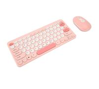 Bewinner Combinazione Tastiera e Mouse Wireless, Tastiera per Computer Ergonomica di Dimensioni Standard, Copritasti Rotondi Sottili, Set Tastiera e Mouse Ergonomici Muti per Computer