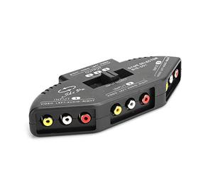 Bewinner Commutatore, Selettore AV 3 Ingressi 1 Uscita con Cavo per DVD | Router Sorgente per Giochi retrò, Nessuna Alimentazione Necessaria, Pulsante Manuale, Configurazione Home Theater, Corpo in