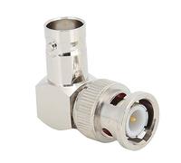 Bewinner Connettore Adattatore a Gomito Ad Angolo Retto BNC Maschio-femmina 50 Ohm in Ottone per Sistemi di Comunicazione Via Cavo Coassiale