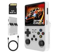 Bewinner Console da gioco 3,5 pollici, con supporto Dual Stylem Linux/Garlic, console retrò con Dual Joystick 3D (bianco) (64G)