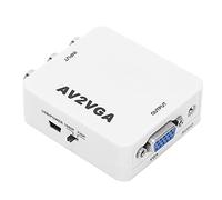 Bewinner Convertitore AV a VGA Adattatore Video HD Portatile Convertitore Mini AV2VGA con Cavo USB per PC Laptop Proiettore, Plug and Play, Nessun Driver Necessario