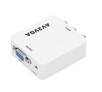 Bewinner Convertitore AV a VGA Portatile, Convertitore Video AV2VGA HD con Cavo USB, Plug and Play Supporto SXGA Ad Alta Risoluzione NTSC PAL, da PC Laptop a Monitor Proiettore