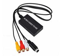 Bewinner Convertitore S Video da AV a HDMI, Adattatore 1080P CVBS a HDMI per Console di Gioco retrò VHS DVD Monitor HDTV Plug and Play Alimentato Tramite USB