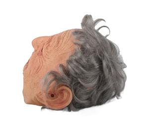Bewinner Copricapo Realistico da Vecchio e Vecchia Signora in Lattice, Maschera Morbida e Flessibile per la Festa Cosplay di Halloween, Taglia per Adulti con Design Inquietante (H1415)