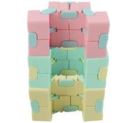 Bewinner Cubo Infinito in Plastica, Giocattolo Fidget da 3 Pezzi, Cubo Puzzle di Decompressione per Adulti e Bambini, Giocattolo da Scrivania per Alleviare lo Stress, Potenziatore di Messa a Fuoco,