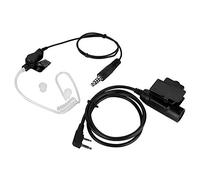 Bewinner Cuffia Auricolare K-Head Air Tube Walkie-Talkie con Pulsante PTT - Trasmissione Condotto dell'Aria, Protezione dalle Radiazioni Efficace - Livello Militare Tipo U94 PTT
