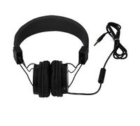Bewinner Cuffie Cablate da 3,5 Mm con Microfono, Cuffie Stereo con Archetto Pieghevole, Controllo in per Chiamate Musicali, Giochi, PC, Laptop, Tablet, Telefono, MP3, Regolabili (BLACK)