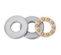 Bewinner Cuscinetti Assiali a Sfere da 10 Pezzi, F12-21M 12x21x5mm Cuscinetti Piatti in Acciaio Piatti Ad Alta Precisione in Miniatura per Macchinari, Attrezzature, Alta velocità e Basso Attrito
