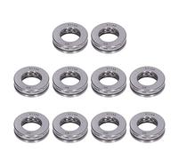 Bewinner Cuscinetti Assiali in Metallo in Miniatura Staccabili da 10 Pezzi Cuscinetti Assiali in Metallo Ad Alta Precisione - 51101, Diametro Interno 12 Mm, Diametro Esterno 26 Mm, Spessore 9 (51104)