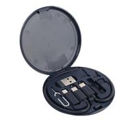 Bewinner Custodia di Archiviazione 'organizzatore del Kit Adattatore USB C, Cavo di Tipo C da 60 W con 2 Adattatori USB, Supporto per Telefono Pieghevole OTG Trasferimento di Dati OTG, (BLUE)