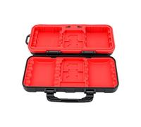 Bewinner Custodia per Scheda di Memoria per LP E6, Organizer Rigido per la | Contiene 2 Batterie per Fotocamera, Schede di Memoria Multiple, Divisori in Gomma Morbida, Protezione da Schizzi e Polvere,