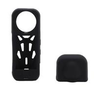 Bewinner Custodia Protettiva in Silicone per X5, Cover Morbida Antiscivolo con Copriobiettivo e Cordino, Design a Dissipazione del Calore per Action Cam Panoramica, (BLACK)