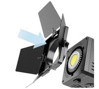 Bewinner Deflettore Luce Video per Ritratti in Studio Vlog | Shaper di luce compatto e pieghevole 8,5x8,5x3,5 cm, porta della stalla con illuminazione a 4 ante in lega di alluminio