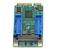 Bewinner Dilwe Adattatore da Mini PCI-E a USB3.0, Scheda Riser Scheda di Espansione USB3.0 a 19 Pin, Convertitore Scheda di Espansione Frontale USB per