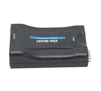 Bewinner Dilwe Convertitore da VGA a SCART, Adattatore di Uscita SCART di Ingresso VGA con Cavo di Ricarica per Telecomando, Video Pal/NTSC, Adattatore Convertitore Video (#1)