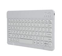 Bewinner Dilwe Tastiera Ultrasottile, Tastiera Wireless Retroilluminata RGB da 10 Pollici, Cappuccio Rotondo, Tastiera Multi Dispositivo Portatile Ricaricabile per Tablet, Telefono,