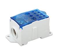 Bewinner DIN Rail Morsettiera per Barra di Giunzione 400A 690V (BLUE) | Modulo di distribuzione dell\'alimentazione, conduttore in ottone, guscio PA66 ignifugo, armadio ad alta tensione