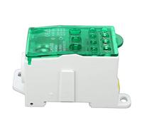 Bewinner DIN Rail Morsettiera per Barra di Giunzione 400A 690V (GREEN) | Modulo di distribuzione dell\'alimentazione, conduttore in ottone, guscio PA66 ignifugo, armadio ad alta tensione