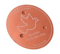 Bewinner Disco in Rame per Vasca per Uccelli, Pulitore per Acqua in Rame Puro al 99,99%, Spessore 1 Mm con Supporto Stabile a Triplo Punto per Vasche per Uccelli all'aperto, Facile da Usare in (D)