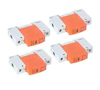 Bewinner Dispositivo di Protezione da Sovratensione 4 Pezzi 1P Protezione da Sovratensione per Montaggio su Guida DIN, Scaricatore Domestico AC 420 V SPD 40 KA con Finestra Visibile, Materiale PC
