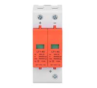 Bewinner Dispositivo di Protezione da Sovratensione CC 2P Scaricatore di Sovratensione 20-40KA 1000V per Impianto Fotovoltaico, Scaricatore di Bassa Tensione LT1-40 con Finestra Visiva,