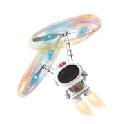 Bewinner Divertente LED Flying Spaceman Giocattolo per Bambini per Evitare Collisioni Giocattolo RC per Bambini Tempo di Gioco in Famiglia (White)