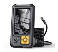 Bewinner Endoscopio Industriale con Luce, Telecamera con Borescope HD 1080p, Lente Doppia 8 Mm, LED Regolabile, Cavo Flessibile, a Prova di Acqua LCD IP67 4,3 Pollici per L'ispezione dei (10 m /