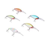 Bewinner Esche Artificiali Crankbait per Immersioni Ad Alta velocità con Effetto Sonoro per Avventure di Pesca in Famiglia 5 Pezzi